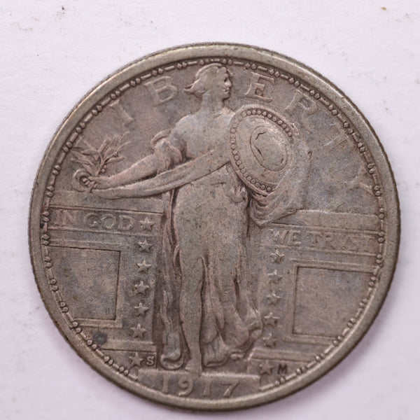 1917-S Standing Liberty Silver Quarter, Affordable Collectible Coins. Sale #035388