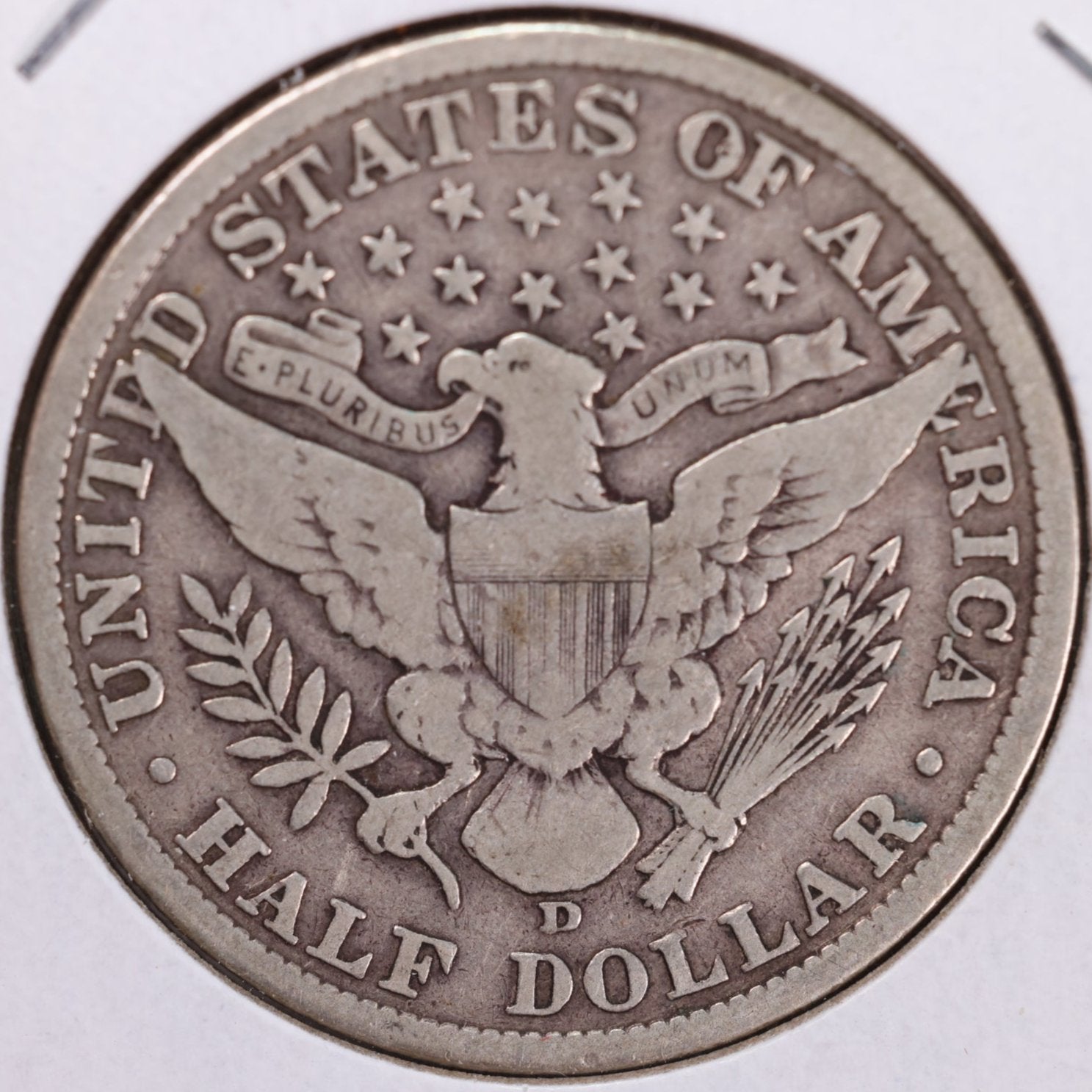 1907-D Barber Half Dollar, Fine Circulated Coin, Store #H907D03