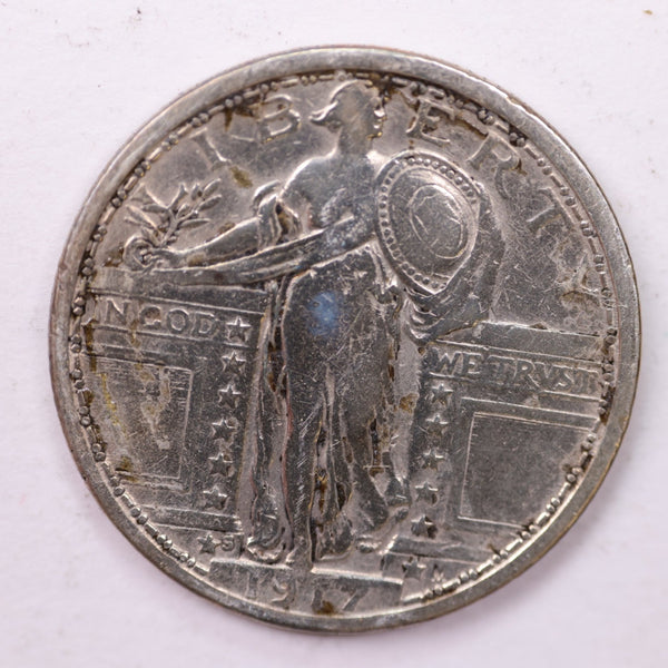 1917-S Standing Liberty Silver Quarter, Affordable Collectible Coins. Sale #035389