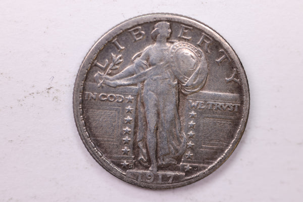 1917-S Standing Liberty Silver Quarter, Affordable Collectible Coins. Sale #035390