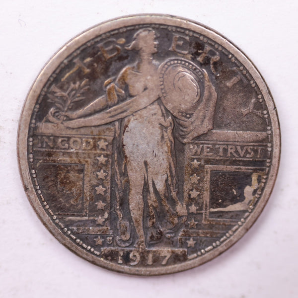 1917-S Standing Liberty Silver Quarter, Affordable Collectible Coins. Sale #035391