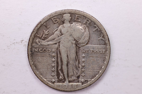 1918 Standing Liberty Silver Quarter, Affordable Collectible Coins. Sale #035395
