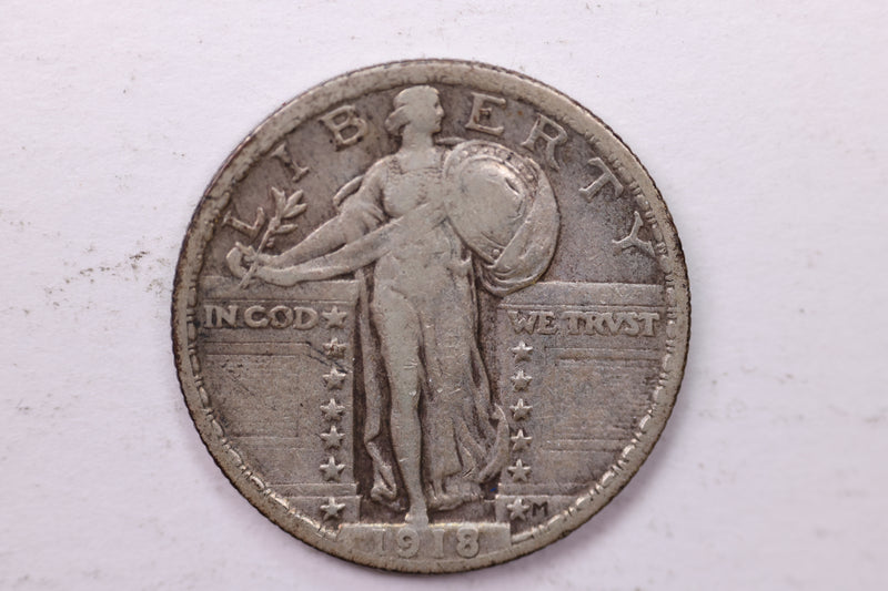 1918 Standing Liberty Silver Quarter, Affordable Collectible Coins. Sale