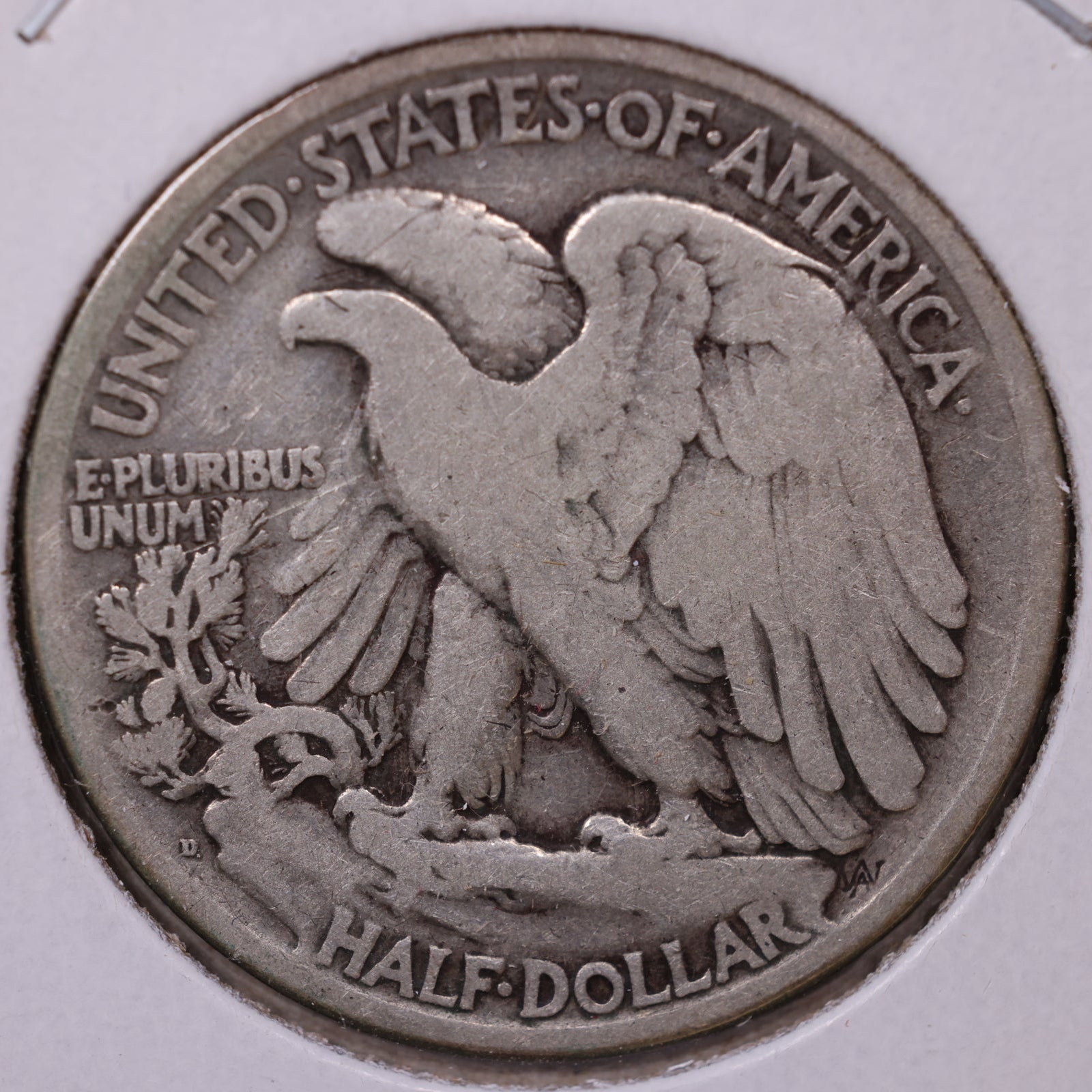 1918-D Walking Liberty Half Dollar, About Good Circulated Coin, Store #HR018