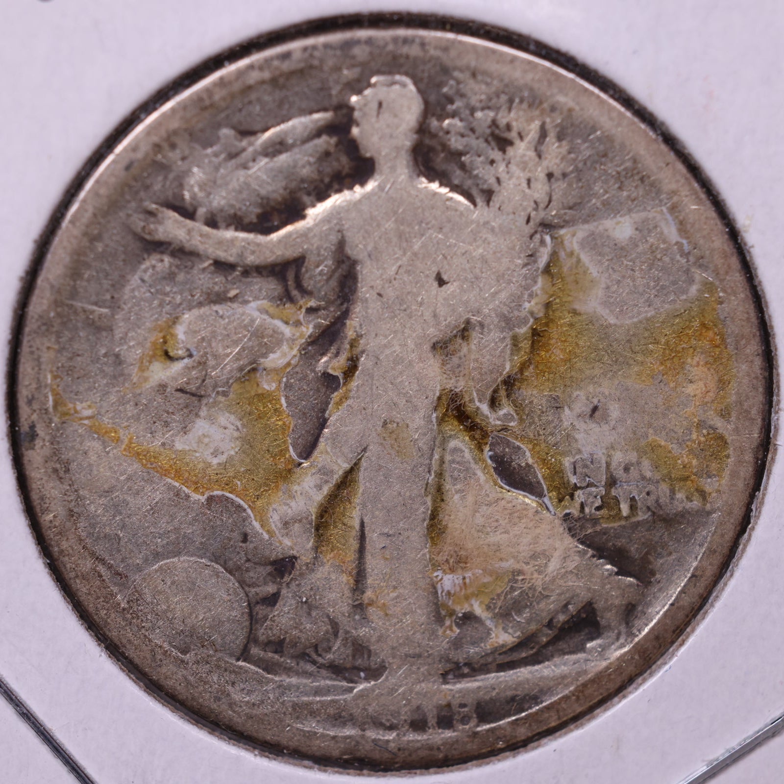 1918-S Walking Liberty Half Dollar, Good Circulated Coin, Store #HR027