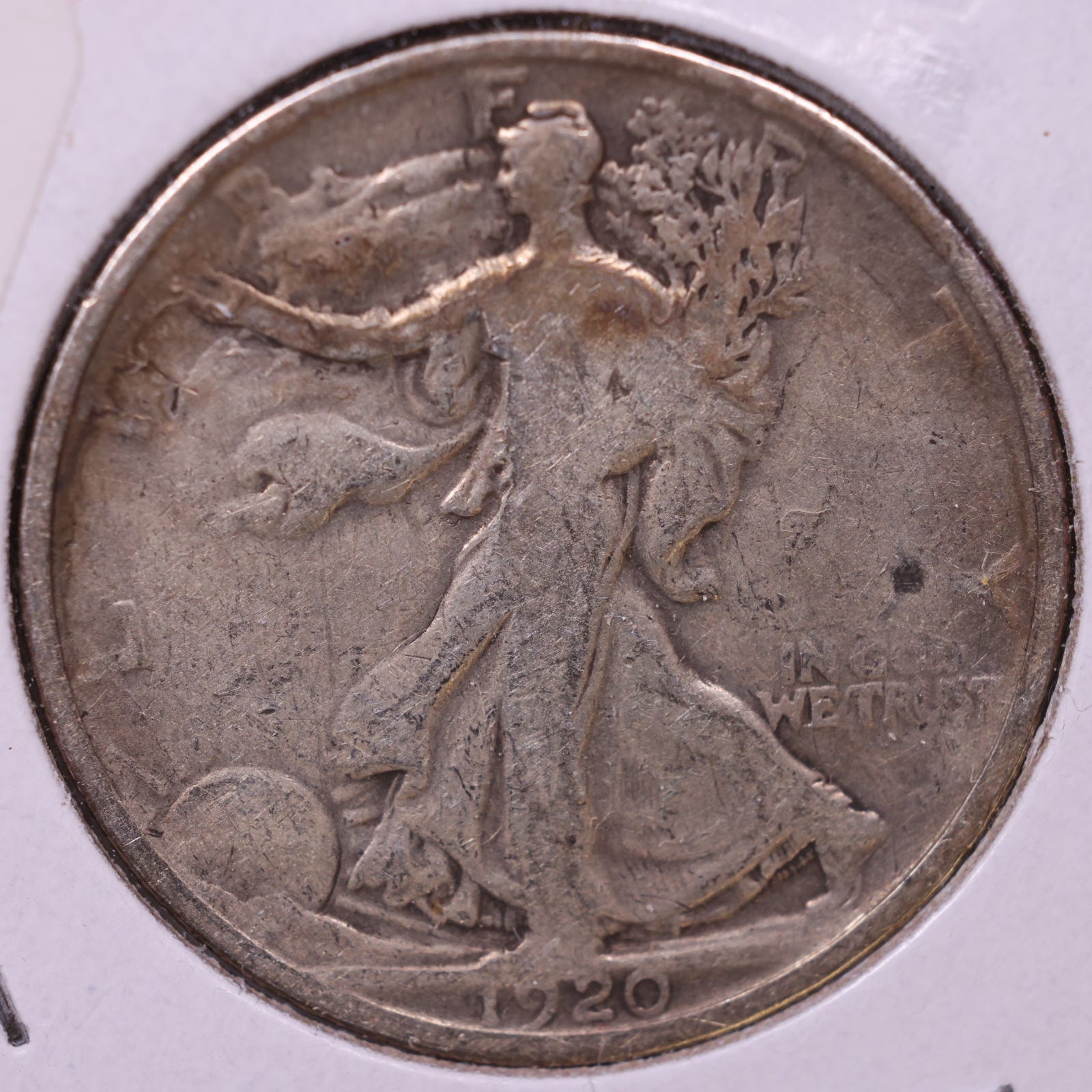 1920 Walking Liberty Half Dollar, Good Circulated Coin, Store #HR048
