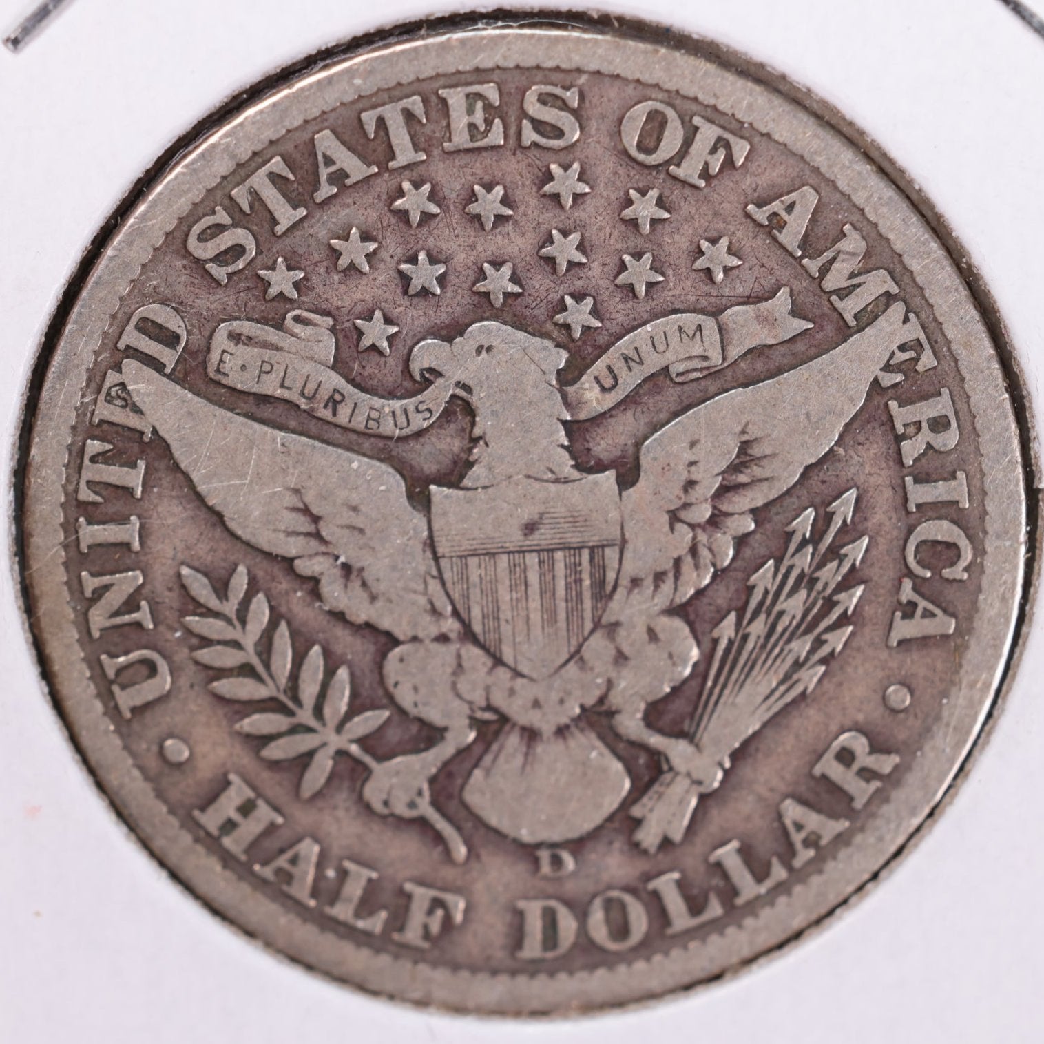 1908-D Barber Half Dollar, Very Good Circulated Coin, Store #HR0918