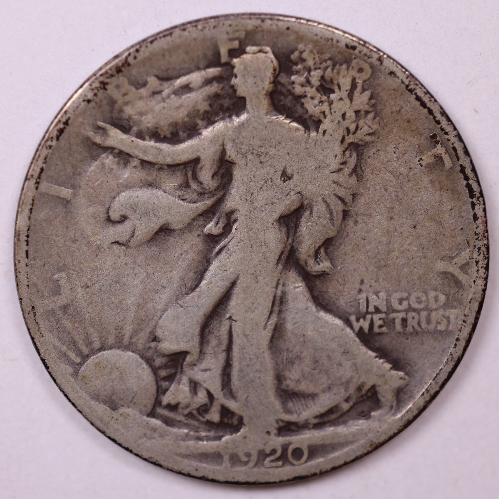 1920 Walking Liberty Half Dollar, Good Circulated Coin, Store #HR061