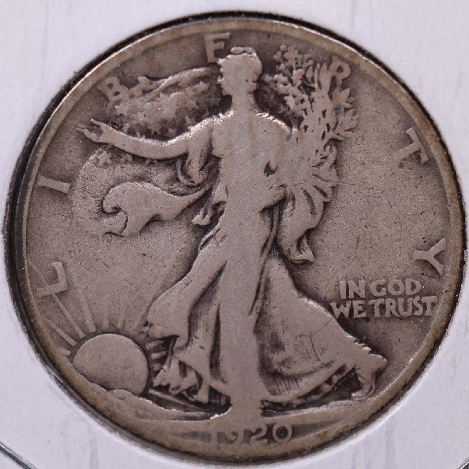 1920-D Walking Liberty Half Dollar, Very Good Circulated Coin, Store #HR065