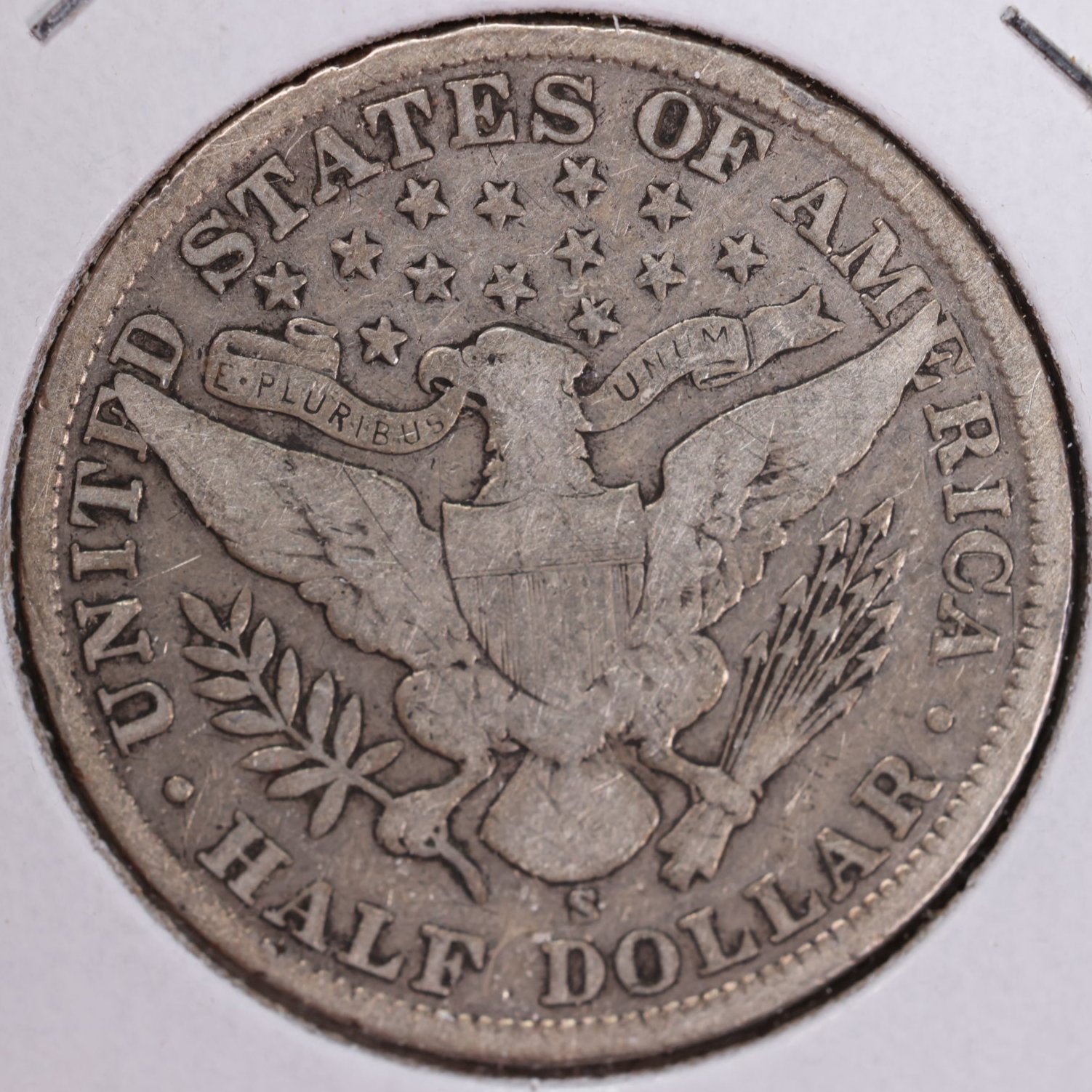 1908-S Barber Half Dollar, Very Good, Circulated Coin, Store #HR0928