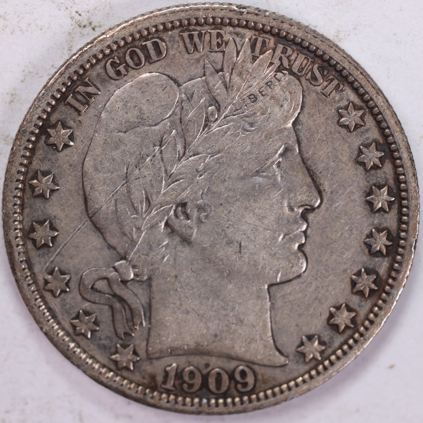 1909 Barber Half Dollar, Extra Fine Circulated Coin, Reduced, Details Store #HR1143