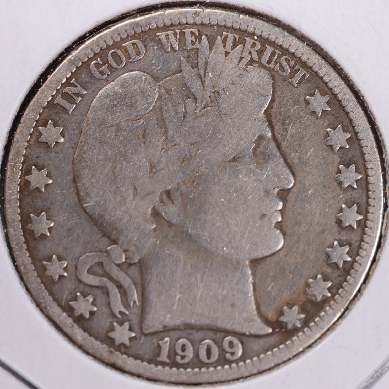 1909 Barber Half Dollar, Fine Circulated Coin, Store #HR1142