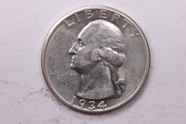 1934 Washington Silver Quarter, Affordable Uncirculated Collectible Coin. Sale #0353465