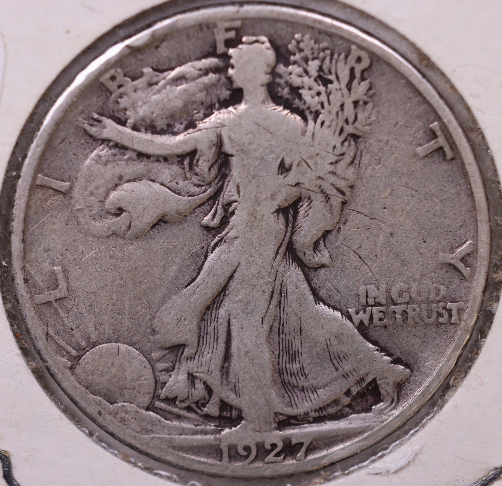1927-S Walking Liberty Half Dollar, Very Good Circulated Coin, Store #HR119