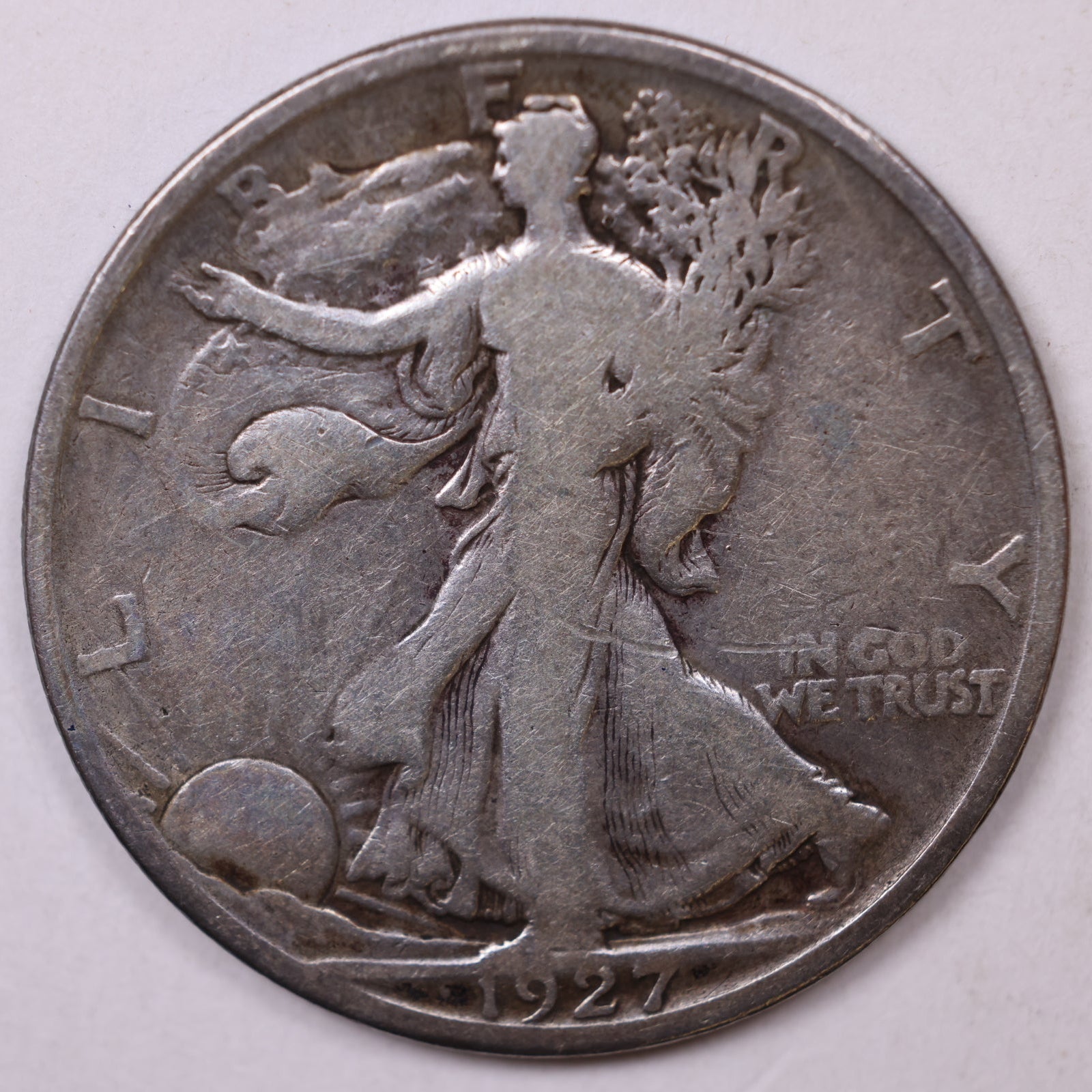 1927-S Walking Liberty Half Dollar, Good Circulated Coin, Store #HR120