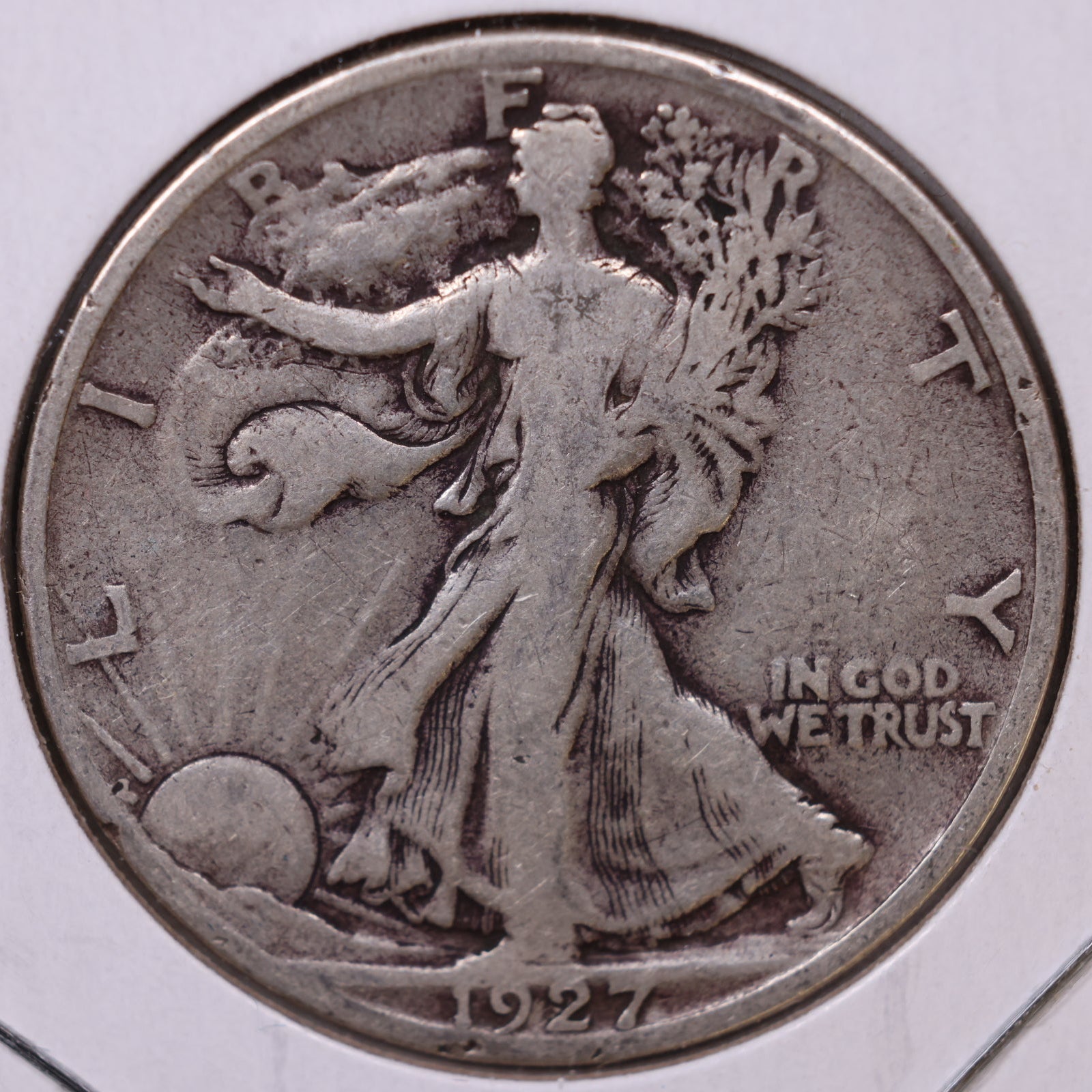 1927-S Walking Liberty Half Dollar, Very Good Circulated Coin, Store #HR123