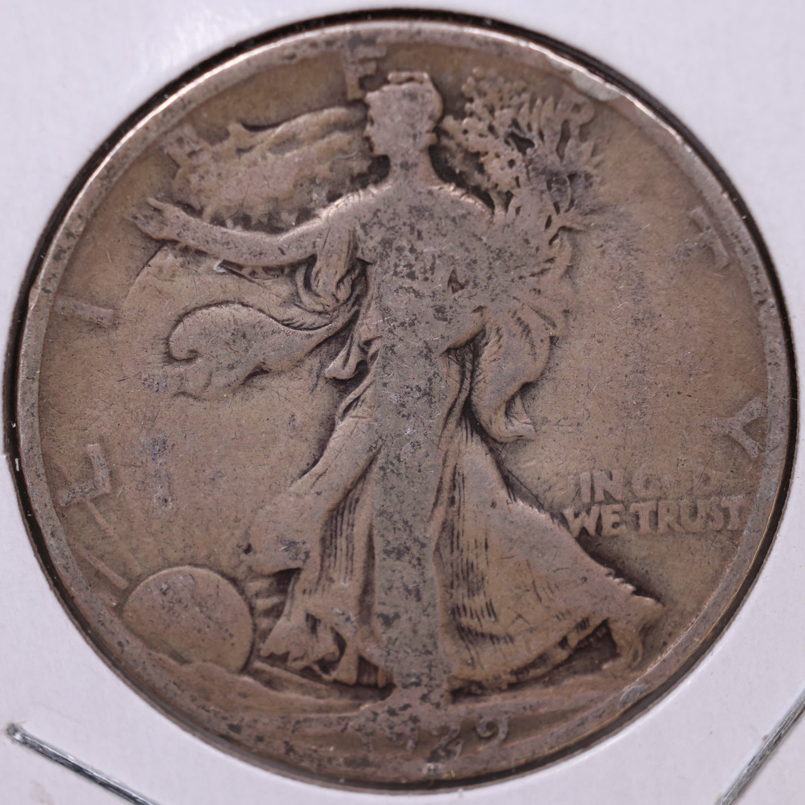 1929-D Walking Liberty Half Dollar, Good+ Circulated Coin, Store #HR125