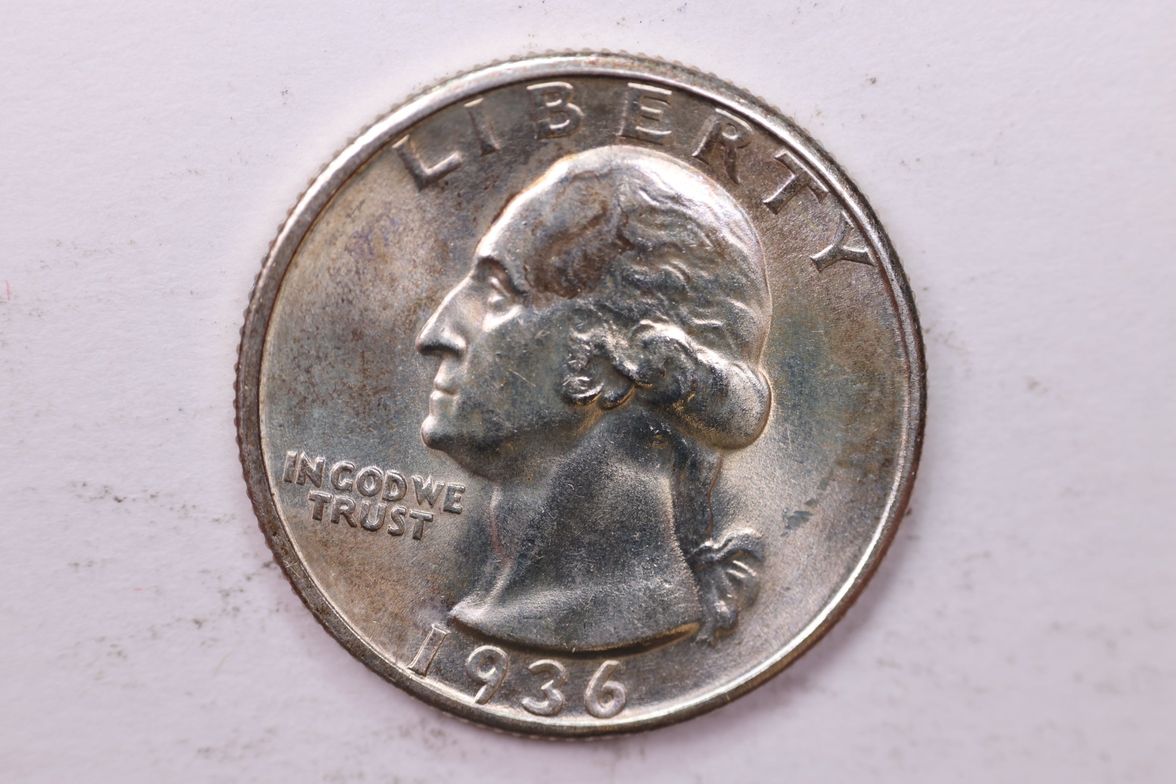 1936 Washington Silver Quarter, Affordable Uncirculated Collectible Coin. Sale #QR1677