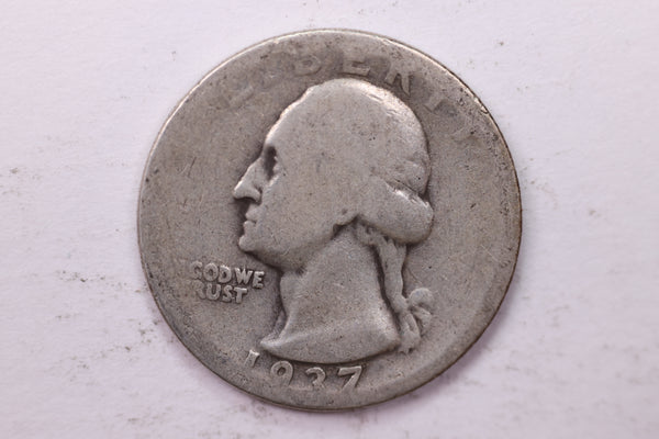 1937 Washington Silver Quarter, Affordable Circulated Collectible Coin. Sale #0353484