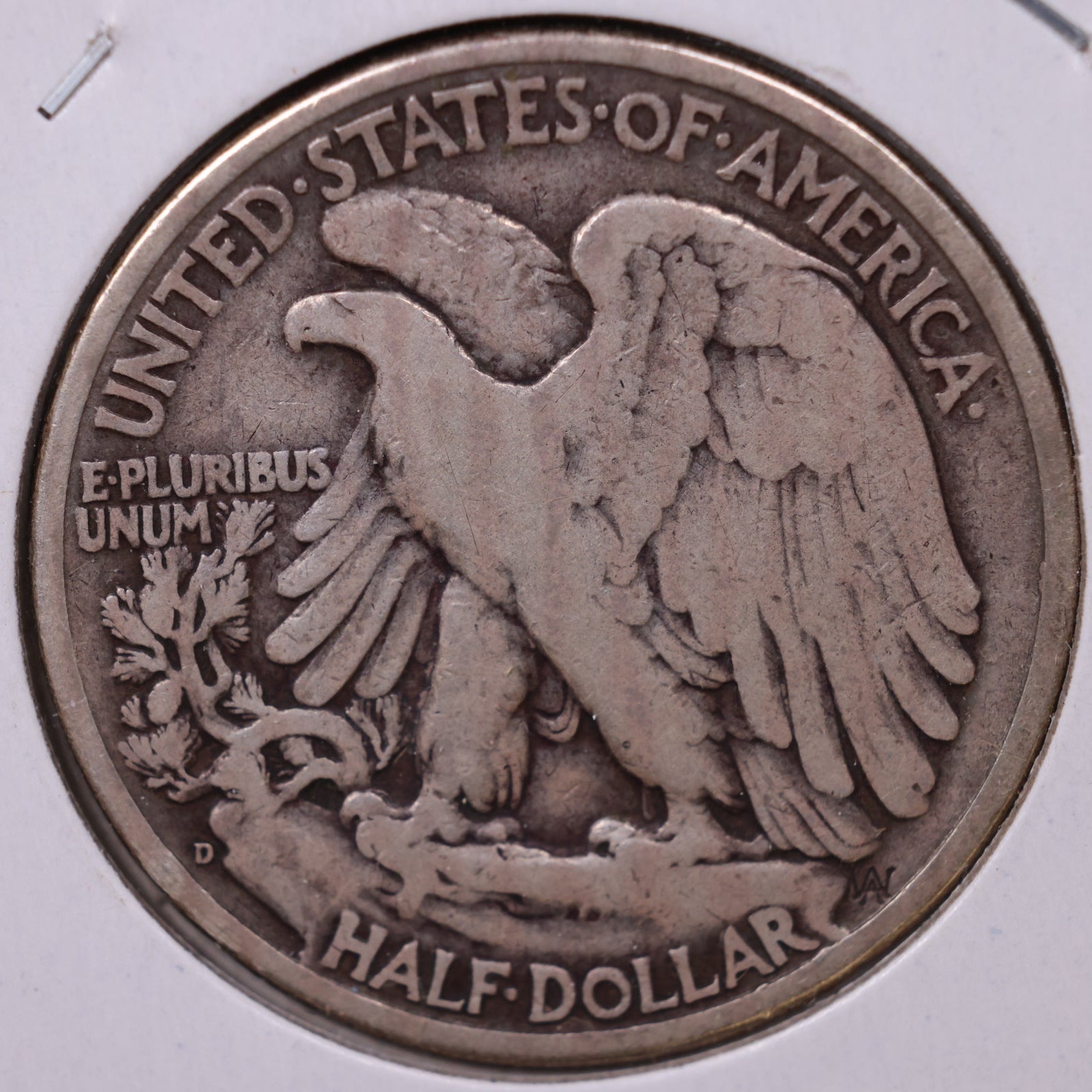 1938-D Walking Liberty Half Dollar, Fine+ Circulated Coin, Store #HR165