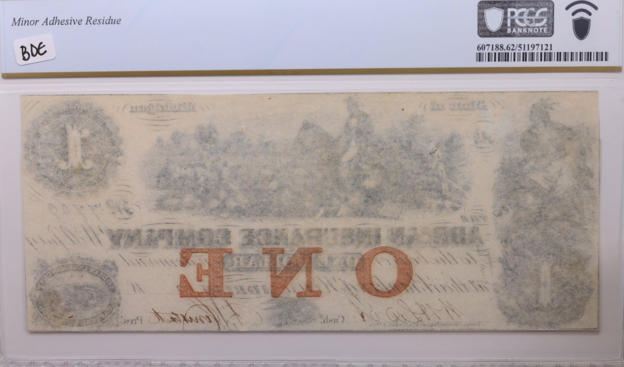 18__ $1, Adrian, Michigan., PCGS CU-62., Store #GMI098.