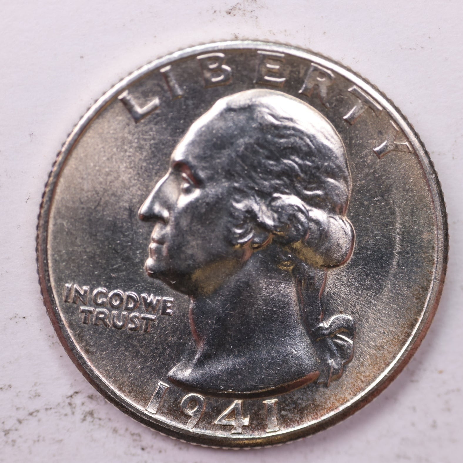 1941-D Washington Silver Quarter, Affordable Uncirculated Collectible Coin. Sale #QR1691