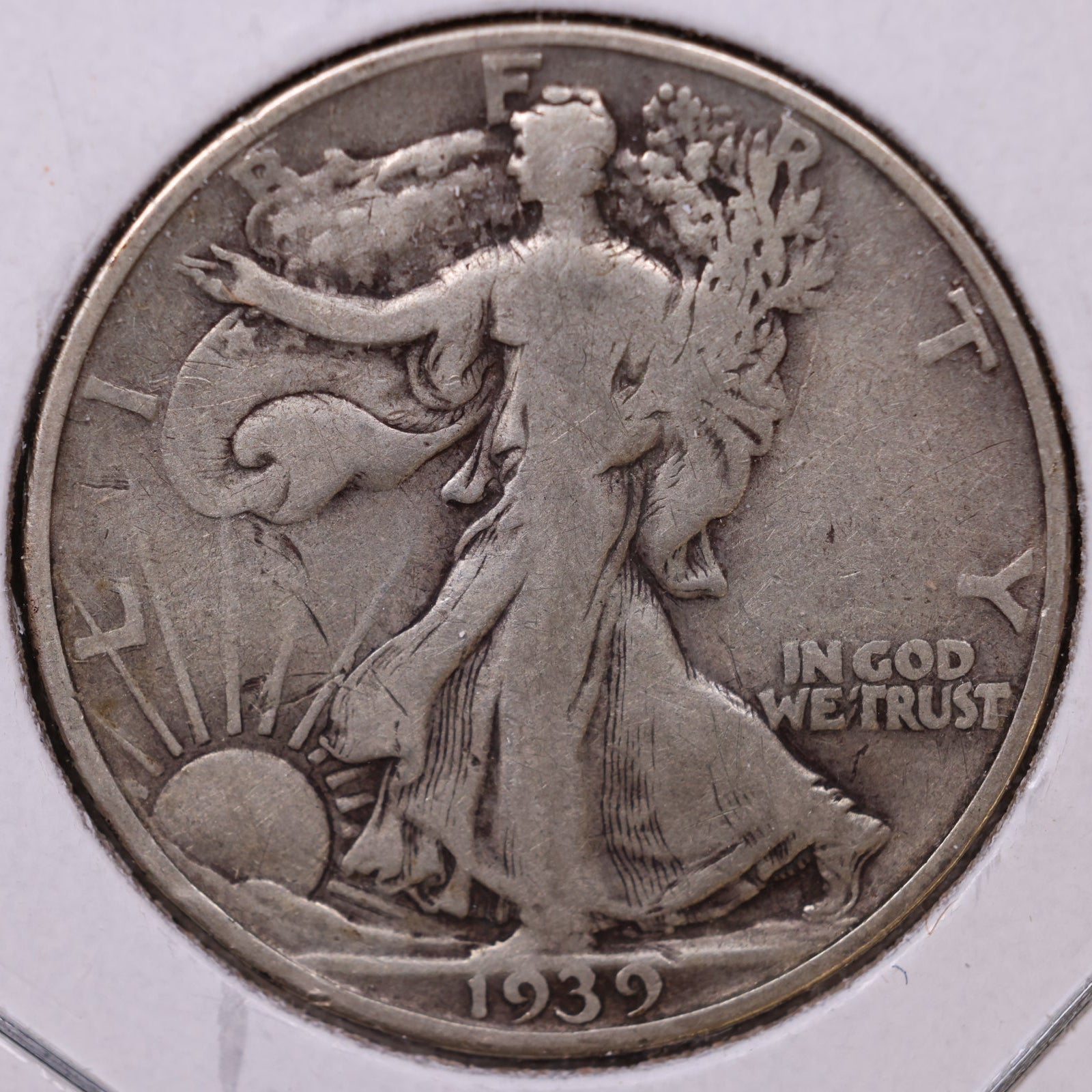 1939-D Walking Liberty Half Dollar, Very Good+ Circulated Coin, Store #HR200
