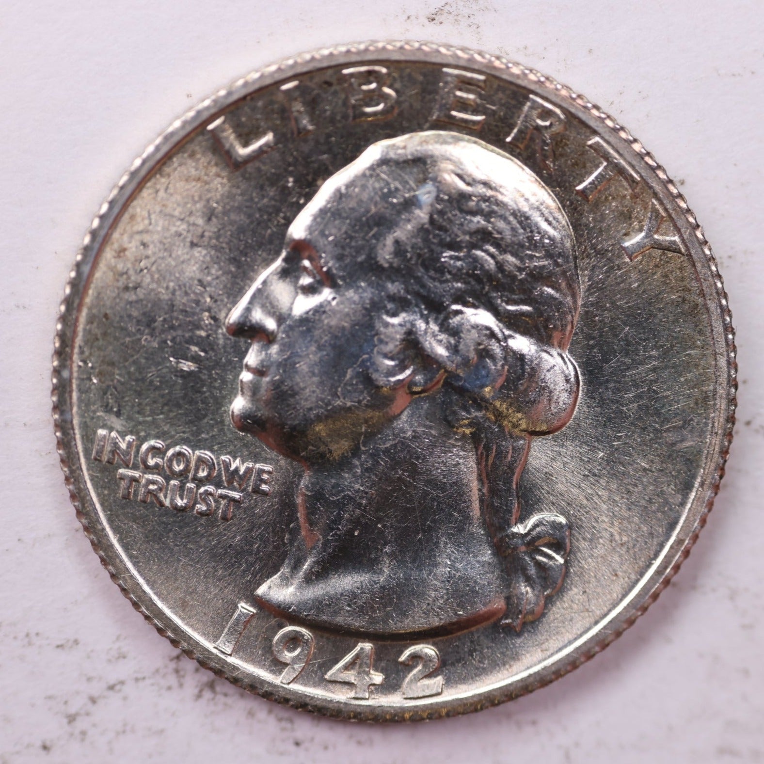 1942-S Washington Silver Quarter, Affordable Uncirculated Collectible Coin. Sale #QR1697