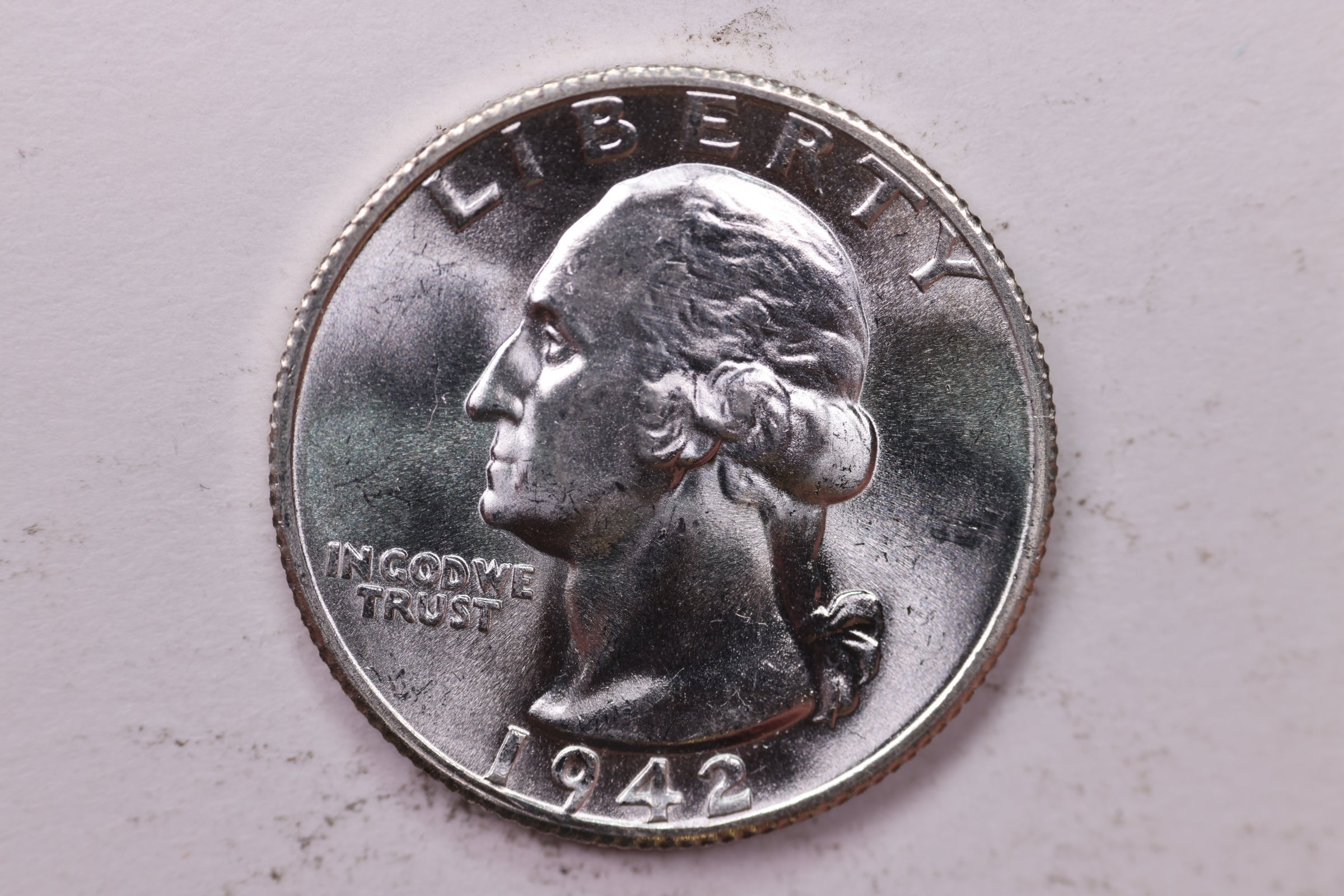 1942-S Washington Silver Quarter, Affordable Uncirculated Collectible Coin. Sale #QR1698