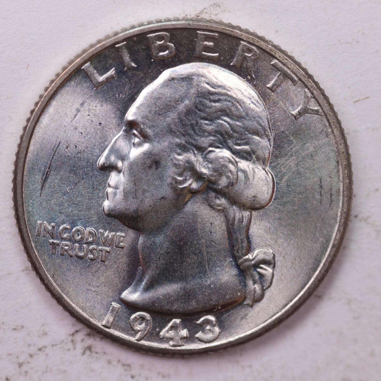 1943 Washington Silver Quarter, Affordable Uncirculated Collectible Coin. Sale #QR1700