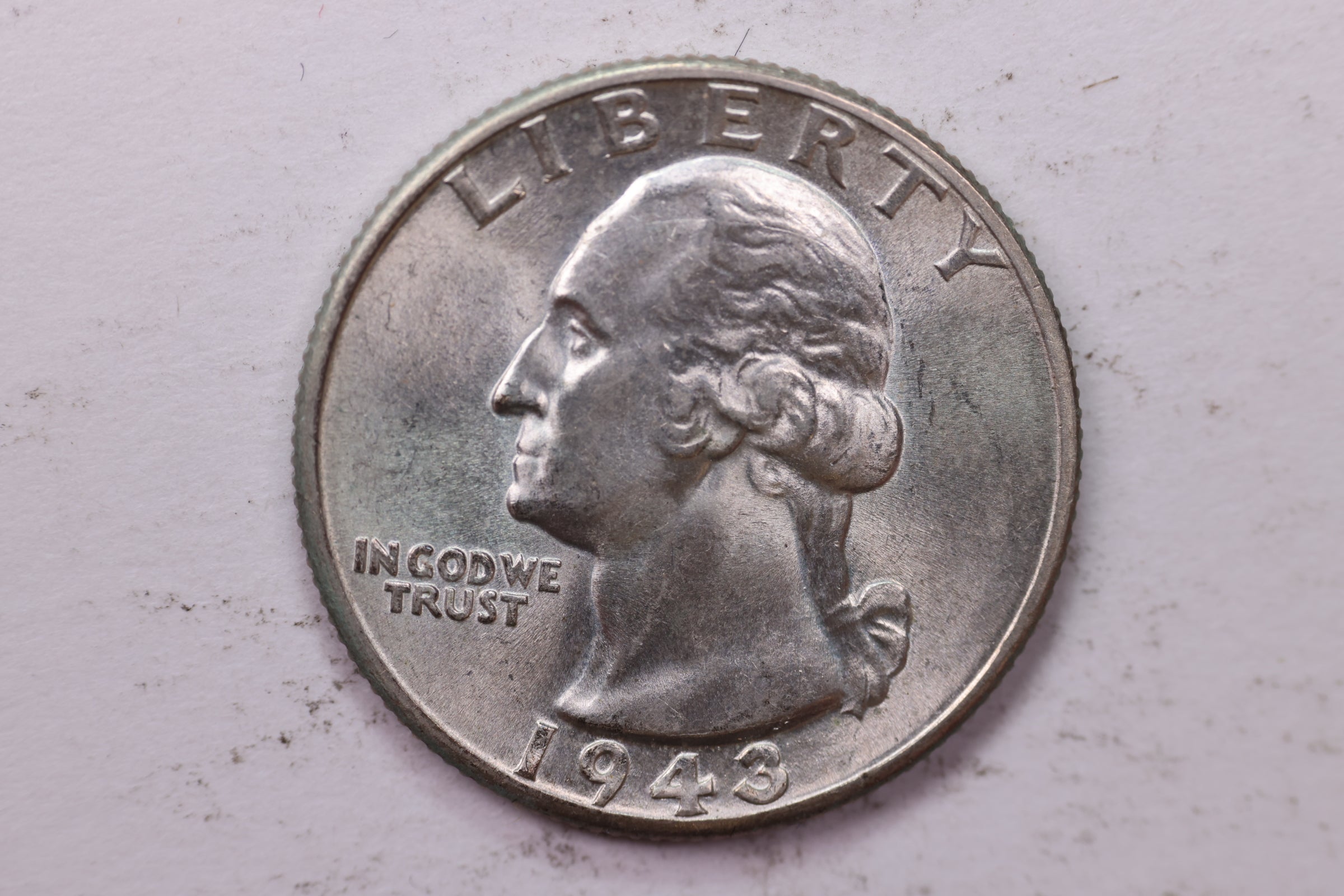 1943 Washington Silver Quarter, Affordable Uncirculated Collectible Coin. Sale #QR1699