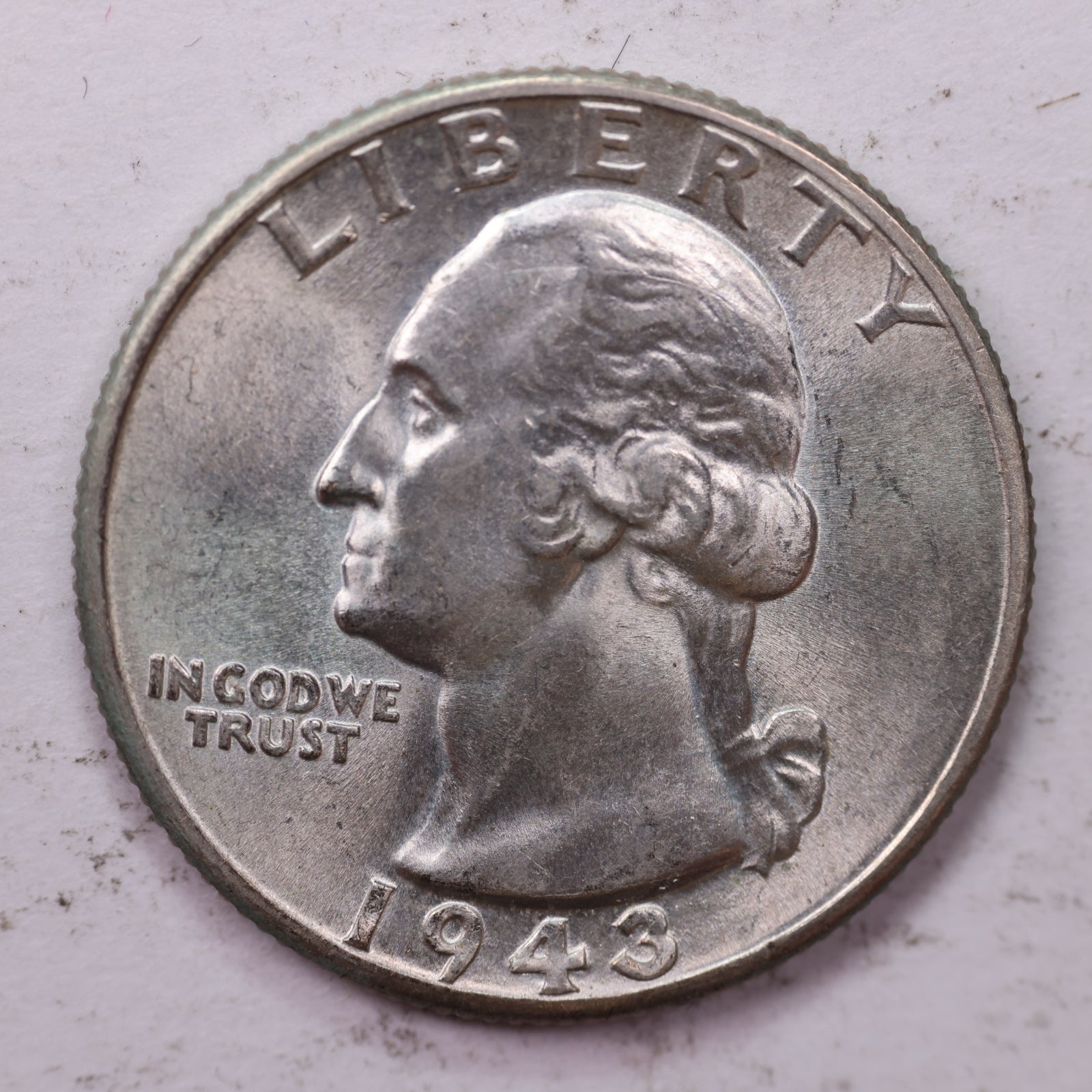 1943 Washington Silver Quarter, Affordable Uncirculated Collectible Coin. Sale #QR1699