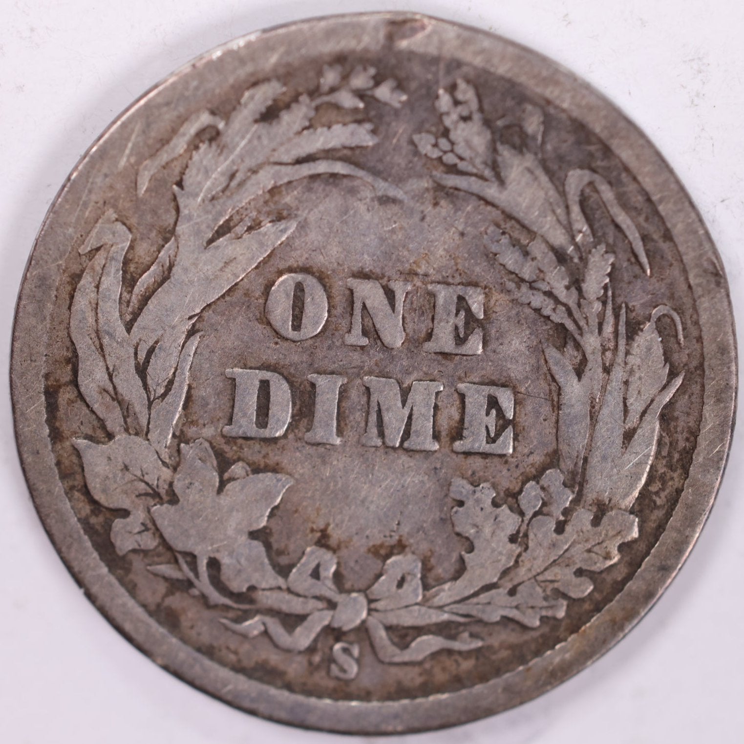 1895-S Barber Silver Dime., Good Circulated Coin., Store #d895S01