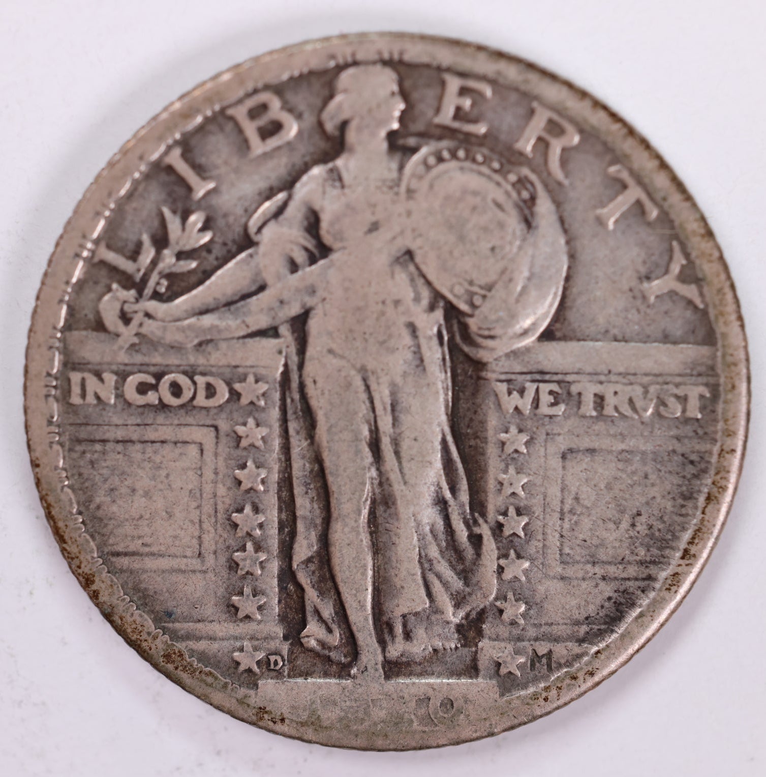 1920-D Standing Liberty Quarter, Fine Circulated Coin, Store Sale #QR1567.