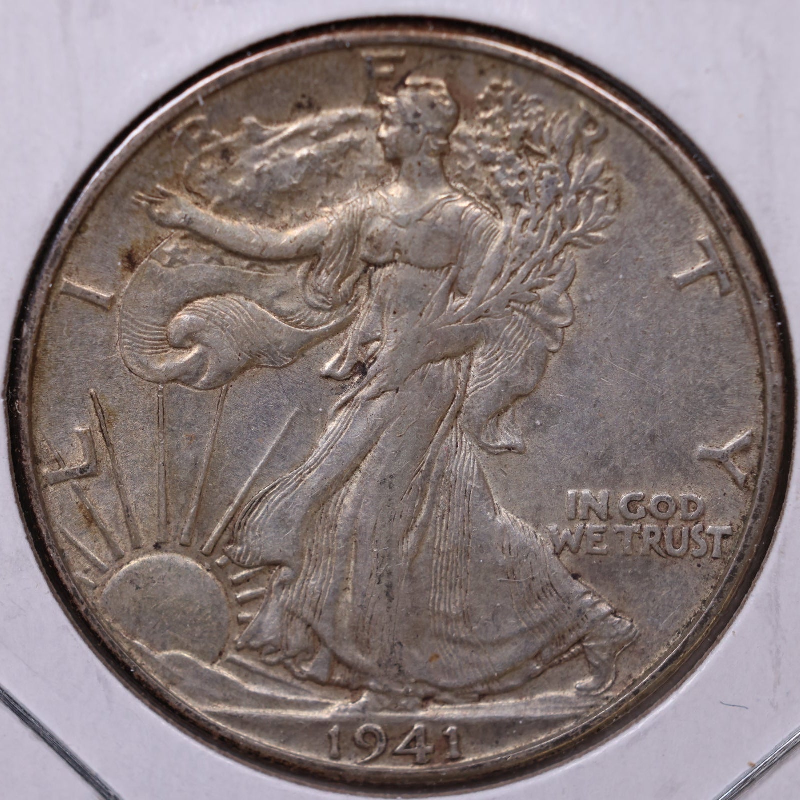 1941-D Walking Liberty Half Dollar, Extra Fine Circulated Coin, Store #HR253