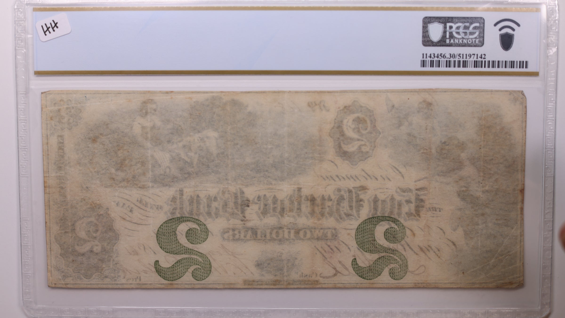 1861 $2, Egg Harbor City, N.J., Obsolete Currency, PCGS VF-30., Store #GNJ010.