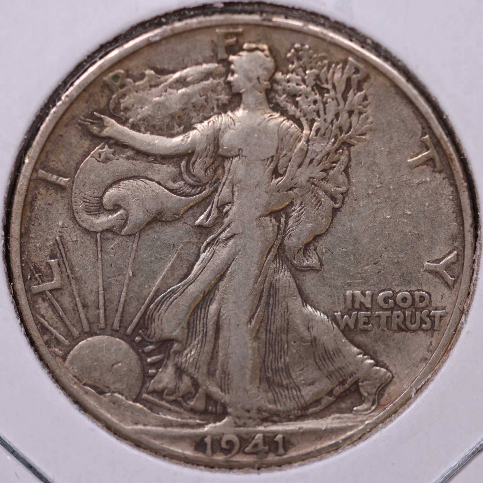 1941-D Walking Liberty Half Dollar, Fine Circulated Coin, Store #HR261