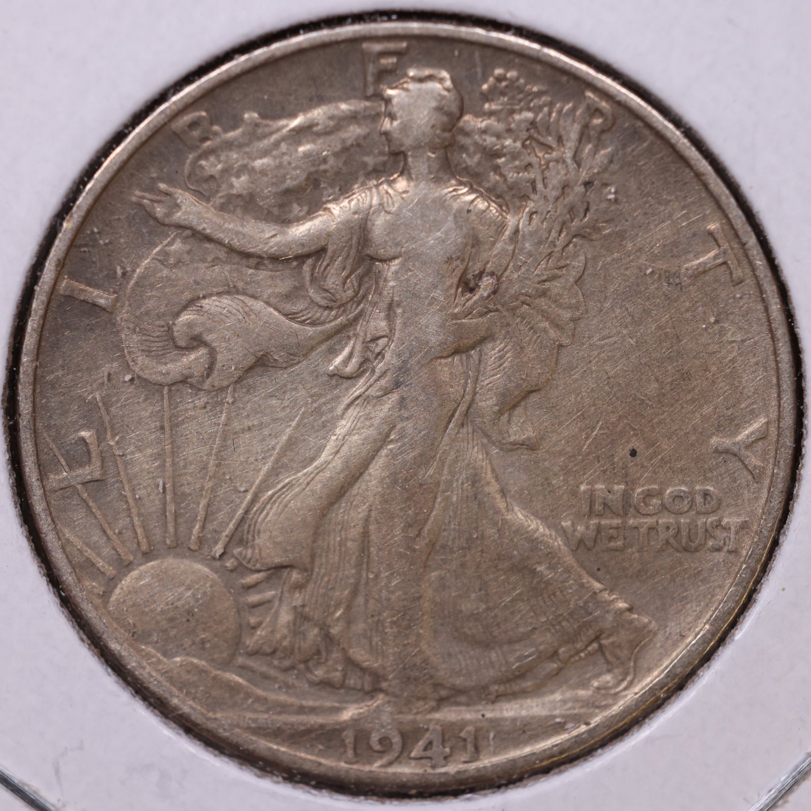 1941-D Walking Liberty Half Dollar, Very Good Circulated Coin, Store #HR268