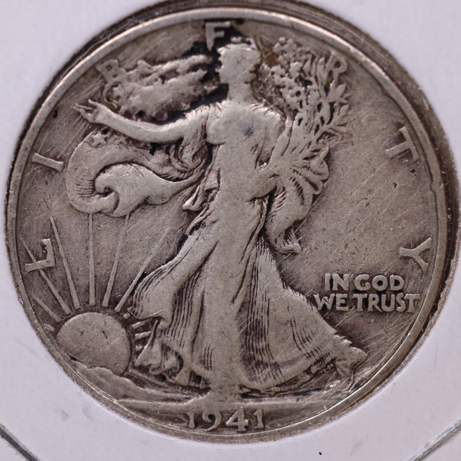 1941-S Walking Liberty Half Dollar, Fine Circulated Coin, Store #HR276