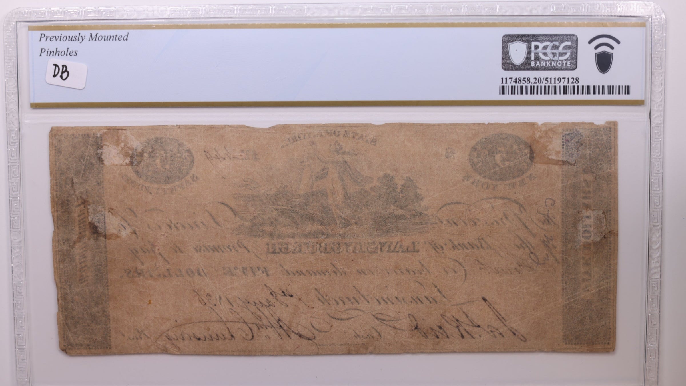 1836 $5, LANSINGBURGH, N.Y., Obsolete., PCGS VF-20., Store #GNY010.