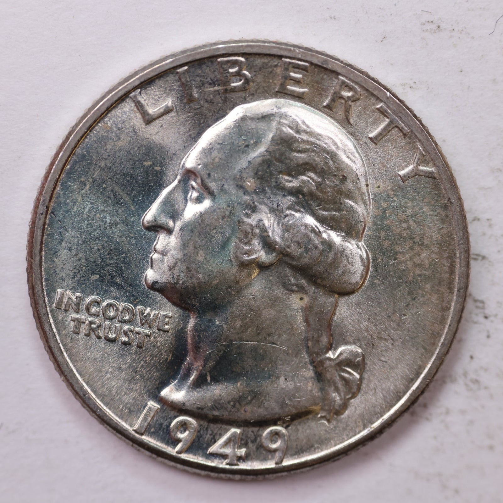 1949-D Washington Quarter, Mint State Uncirculated Coin. Store #QR1736