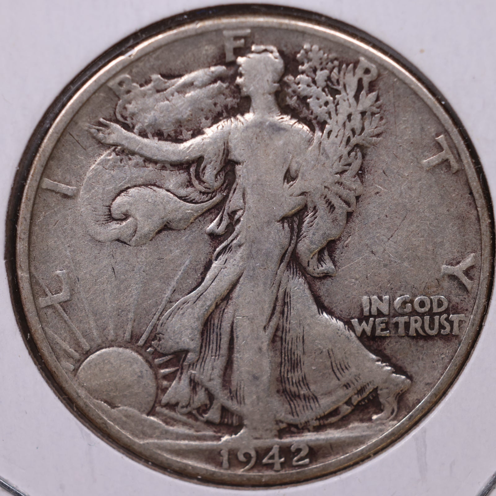 1942 Walking Liberty Half Dollar, Very Fine Circulated Coin, Store #HR288