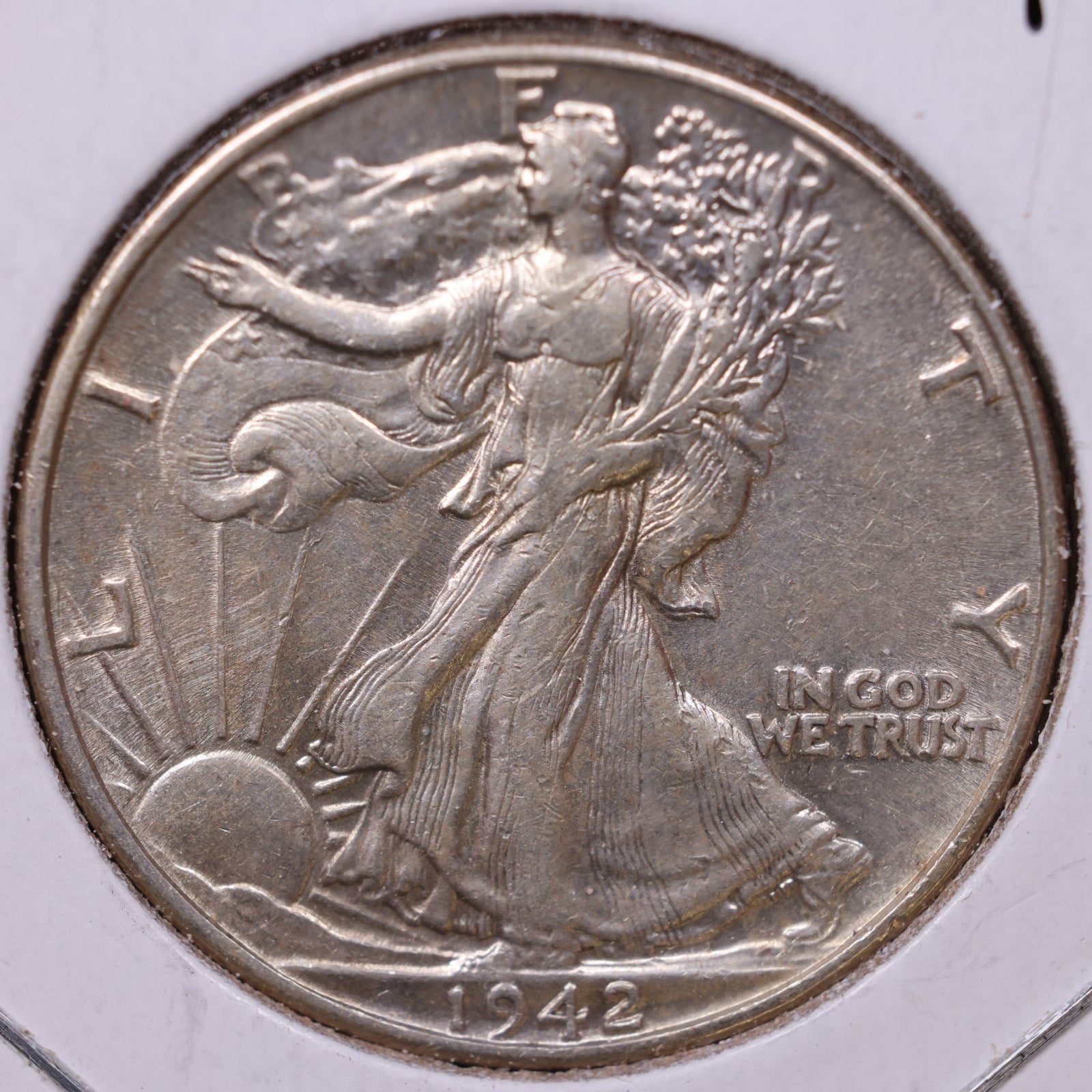 1942 Walking Liberty Half Dollar, Very Fine Circulated Coin, Store #HR289