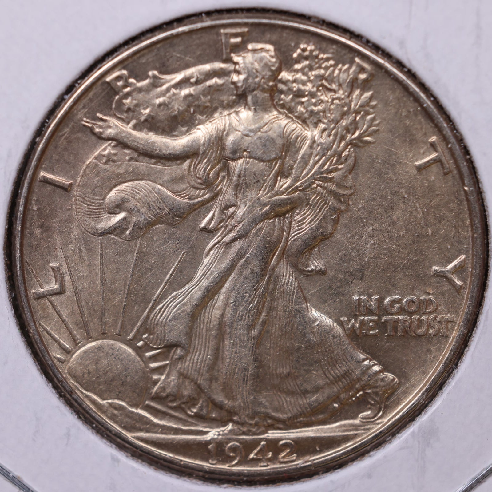 1942 Walking Liberty Half Dollar, Extra Fine Circulated Coin, Store #HR292
