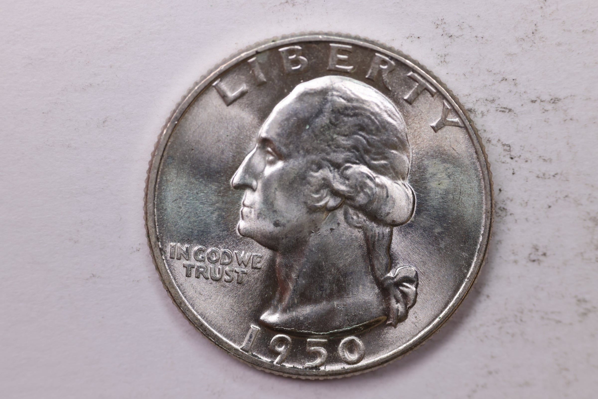 1950-D Washington Silver Quarter, Affordable Uncirculated Collectible Coin. Sale #QR1742