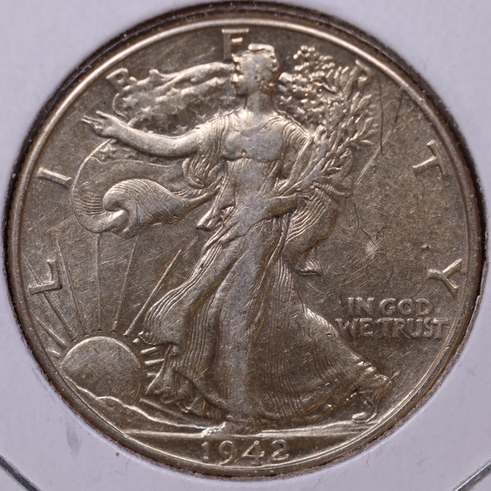 1942 Walking Liberty Half Dollar, Extra Fine Circulated Coin, Store #HR298