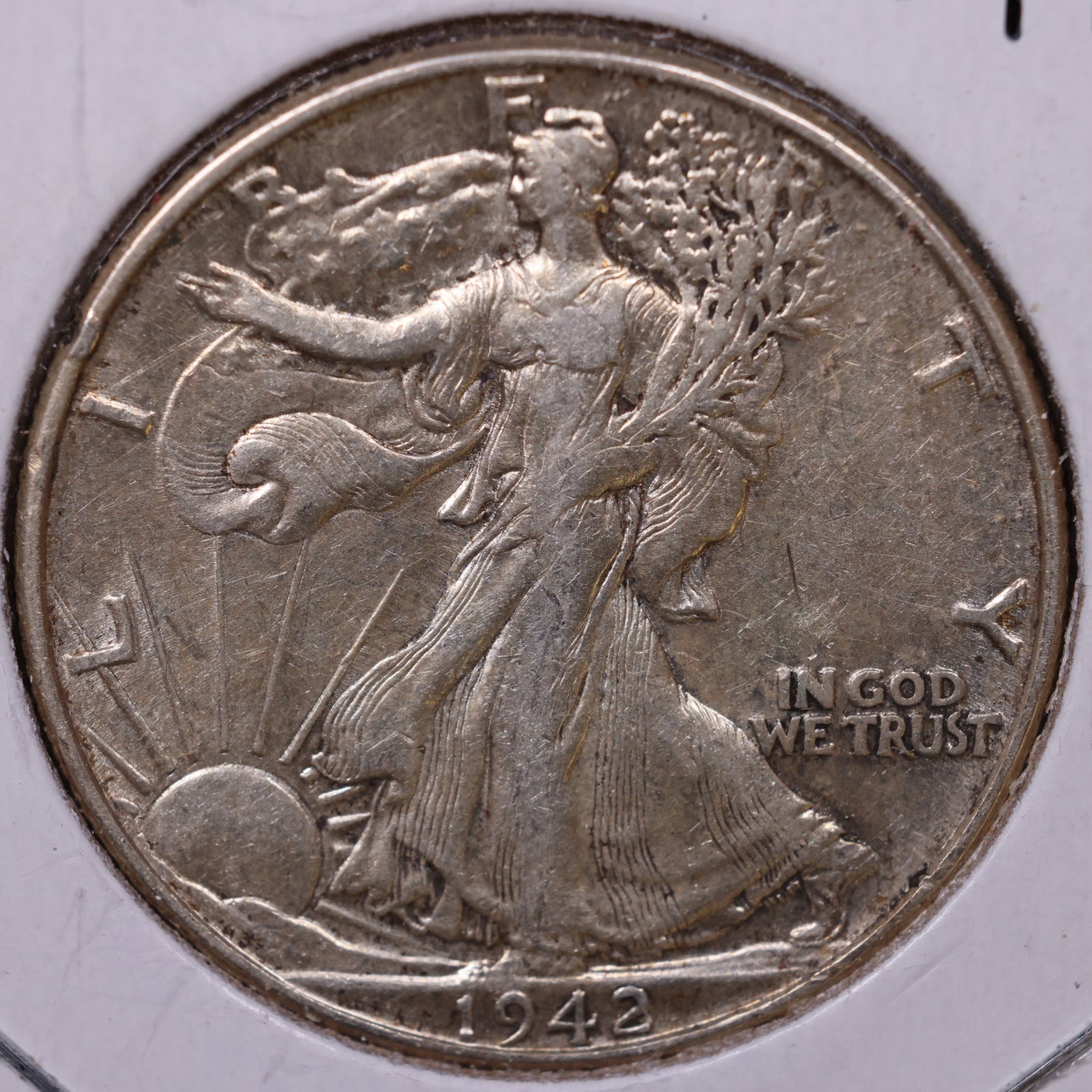 1942 Walking Liberty Half Dollar, Extra Fine Circulated Coin, Store #HR299