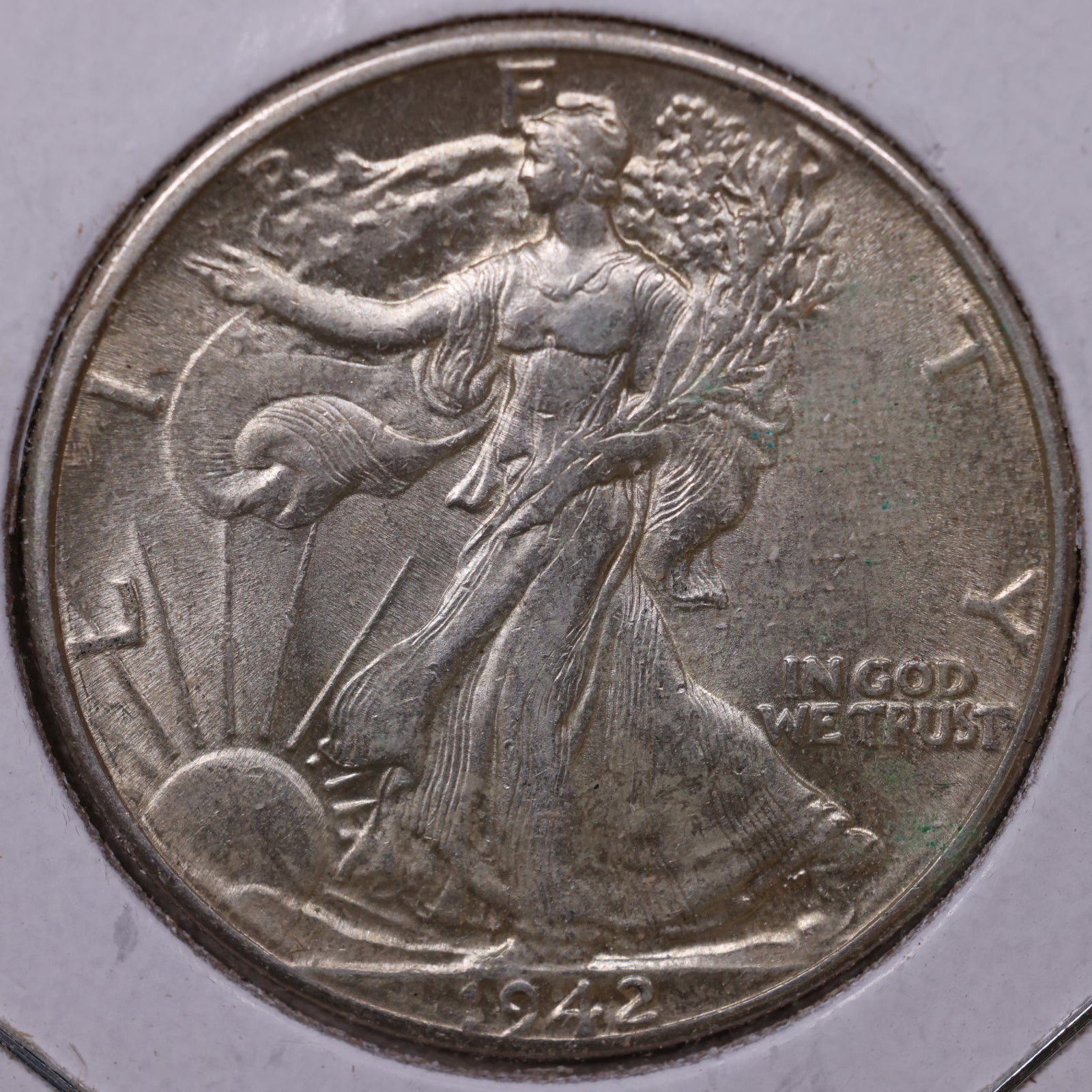 1942 Walking Liberty Half Dollar, About Uncirculated Coin, Store #HR300