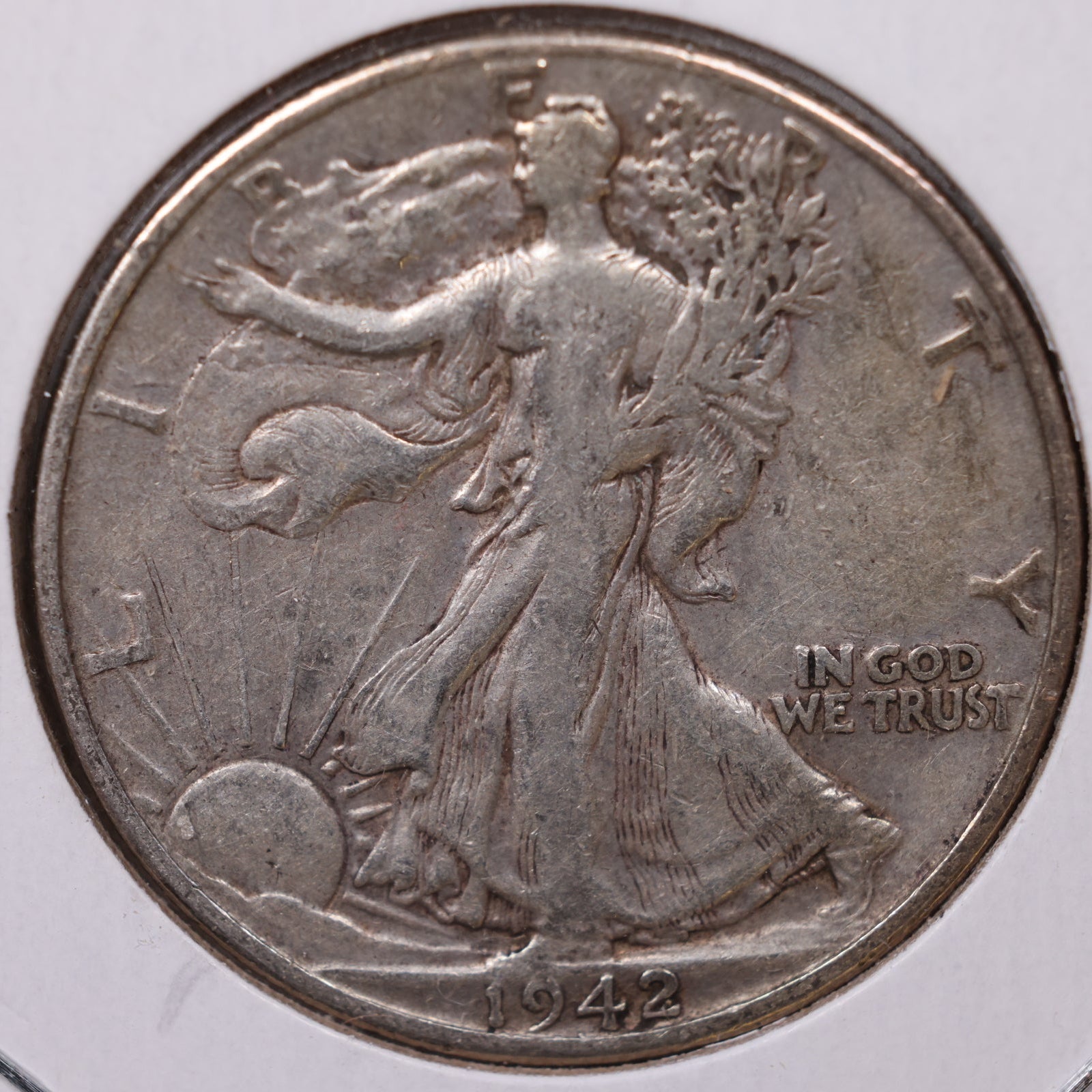 1942-D Walking Liberty Half Dollar, Fine Coin, Store #HR325
