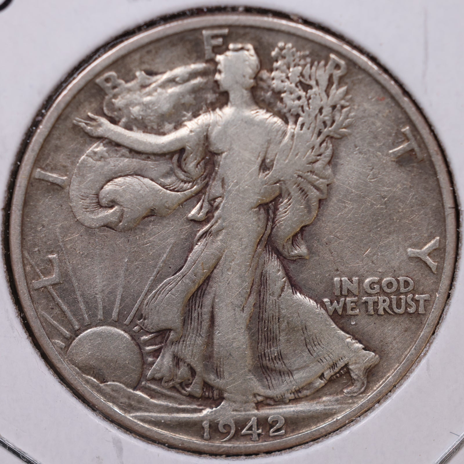 1942-D Walking Liberty Half Dollar, Fine Coin, Store #HR327
